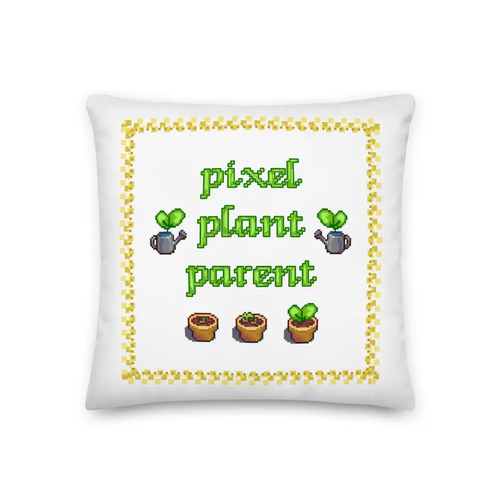Pixel Plant Parent Pillow