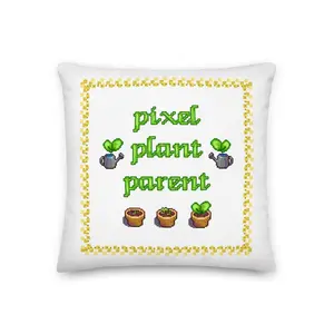 Pixel Plant Parent Pillow