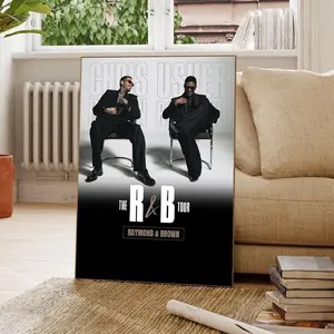 R&B Legends Tour 2026 Poster – Smooth Vocal Duo Inspired Concert Wall Art, Modern Music Aesthetic Print (No Frame)