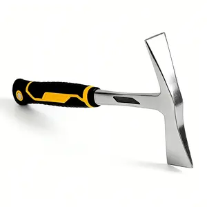 12.8" Manganese Steel Survival Pickaxe, Compact Multi-Function Hand Tool with Ergonomic Shock-Absorbent Non-Slip Grip, Ideal for Digging, Outdoor Hiking (Sports & Outdoor Camping & Hiking Axes)