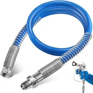 1 Pcs 4 ft Airless Paint Spray Extension Hose Compatible with 247338 , 3/16" ID High Pressure Paint Spray Whip Hose, 3000 PSI Flexible Extended Wall Painting Tube