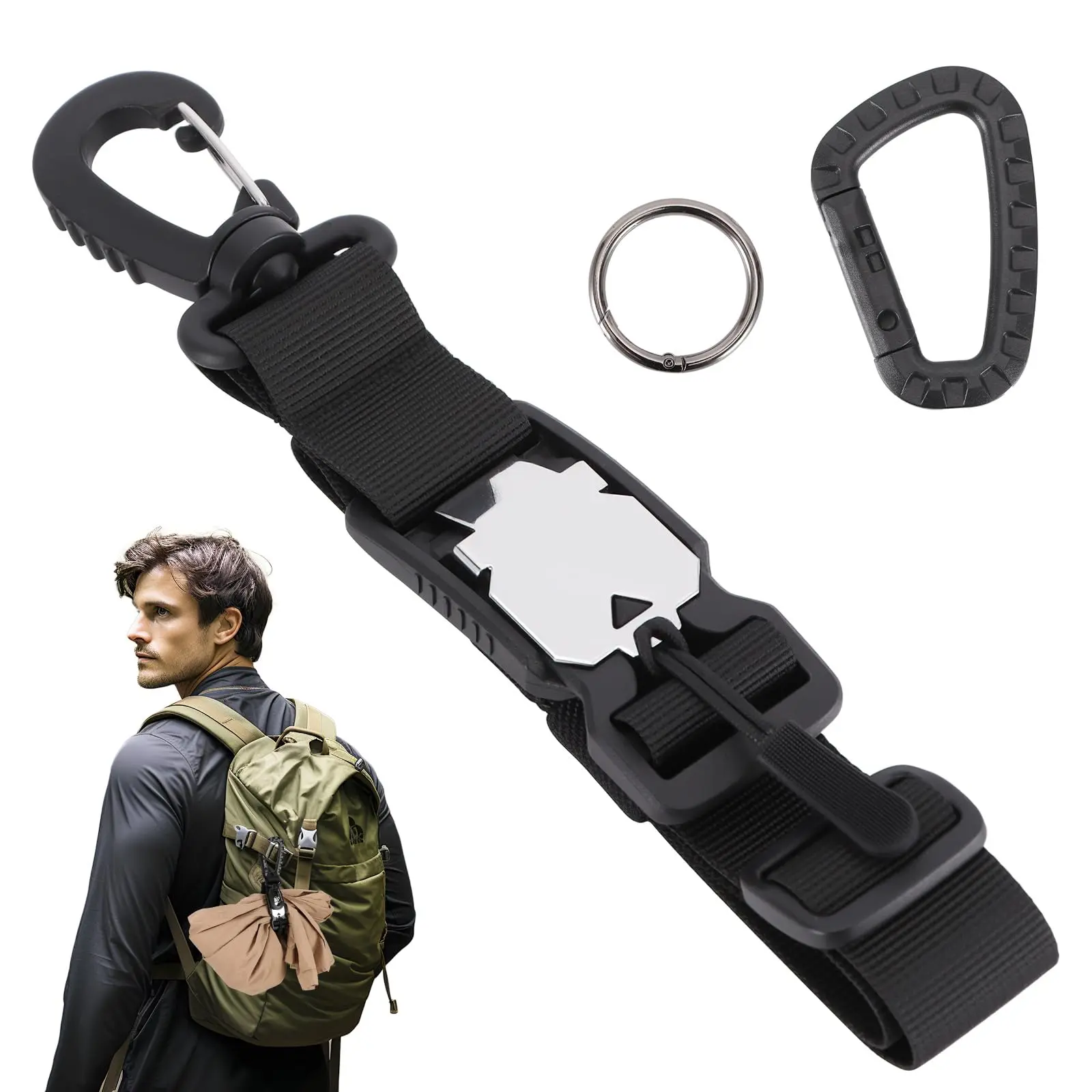 Magnetic Luggage Strap For Backpack & Suitcase - Heavy Duty Belt With Jacket Gripper Multi Purpose Travel Accessories Replaceable Hooks Adjustable Extra Bag Holder