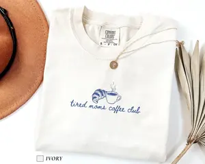 Comfort Colors Tired Moms Coffee Club Shirt, Minimalist Mom Shirt, Coffee Lover Gift, Mom Life Tee, Mother's Day Gift, Caffeinated Mama