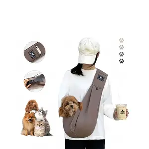 Adjustable Floral Pet Carrier Bag for Small & Medium Pets, Breathable Design, Portable Travel Accessory, Ideal for Shopping & Outdoor Use