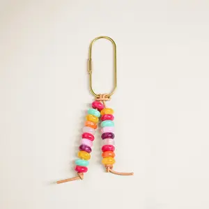 Bright Multi Beads Bag Charm