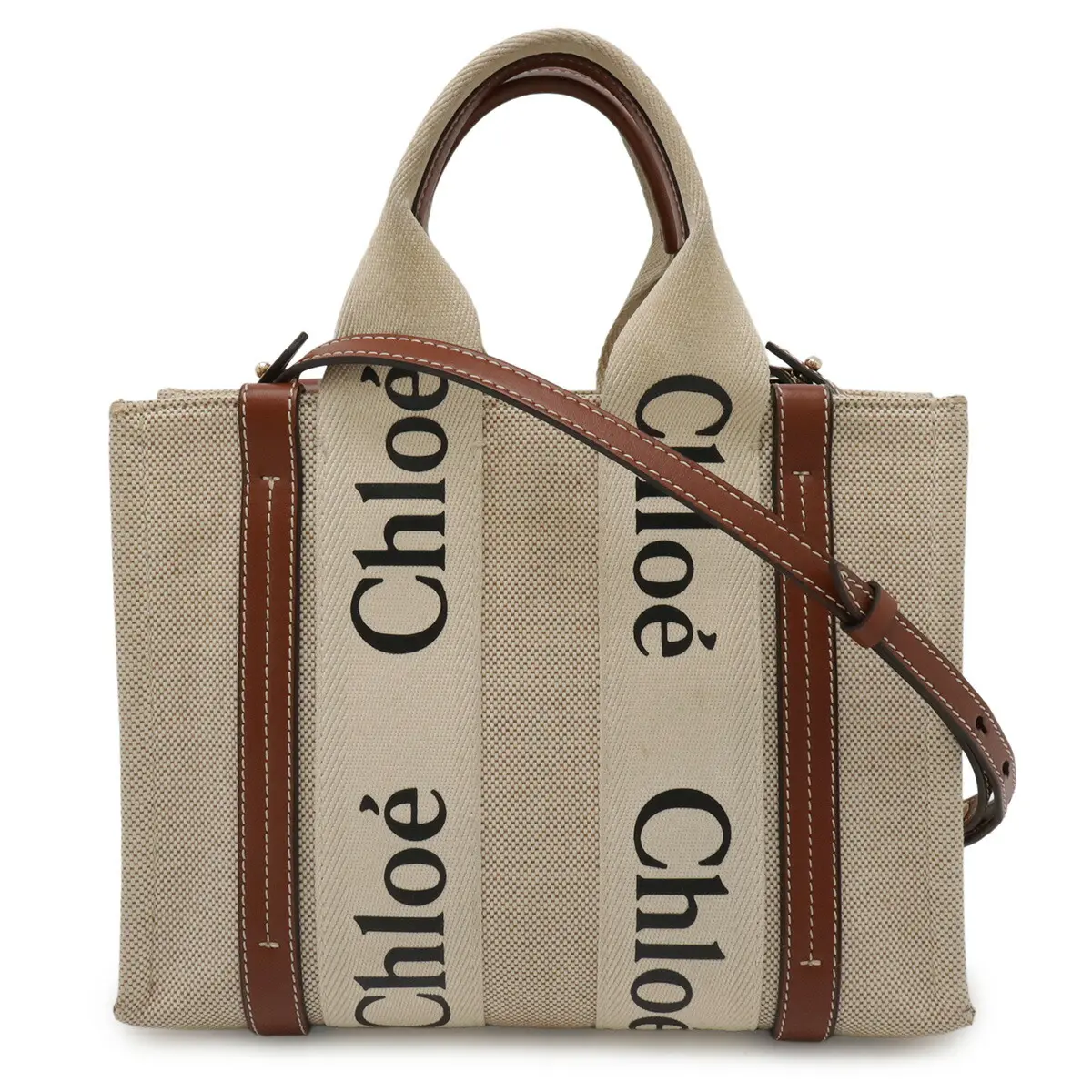 Pre-owned Chloé Canvas Tote Bags Chloe Woody 2way bag