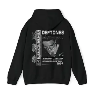 Vintage 90s Deftones T-Shirt - Sweatshirt - Hoodie/ Deftones Merch Crewnecks, Around the Fur Hoodie - Unisex Pullover