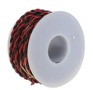 Wire Works 220100250 #20 Gauge 2-Conductor Hookup Wire -- 25' (black & red)