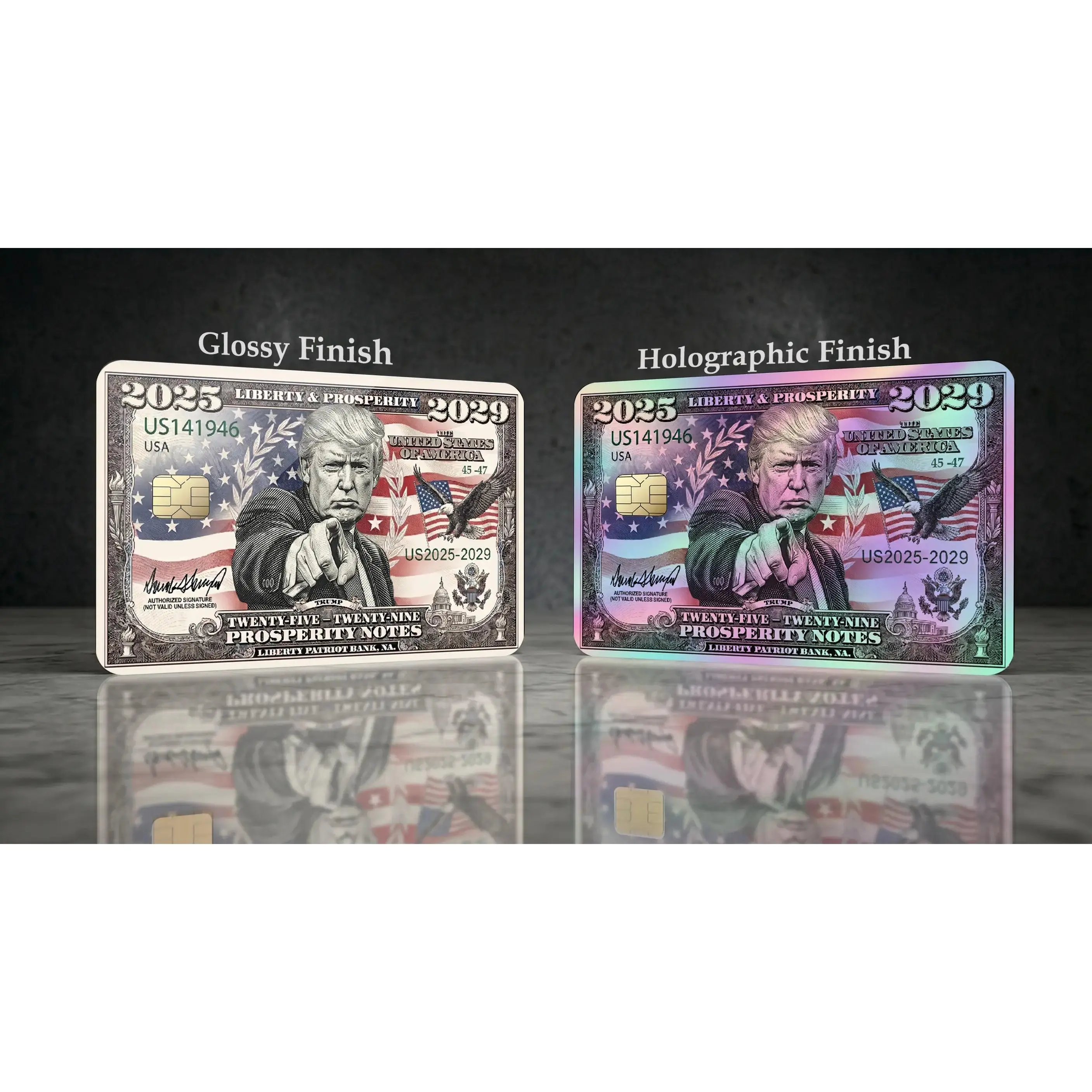 Trump 2025-2029 Credit Card Bill Skin, Debit Card Covering (Small Chip)