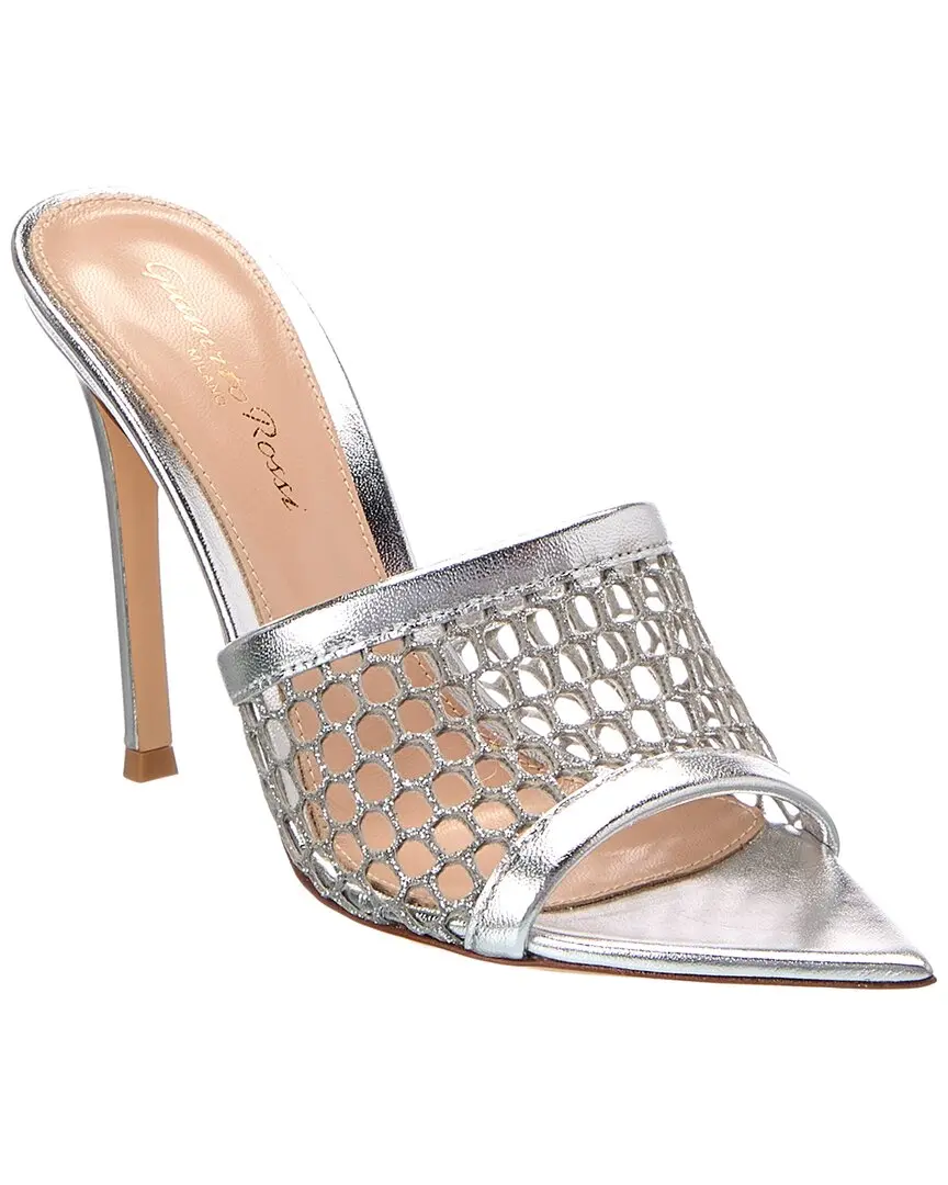 Gianvito Rossi Leather & Canvas Sandal Gianvito Rossi Leather & Canvas Sandal