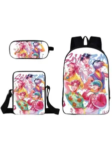 Korean Pop Music Demon Hunter Backpack Set, Unisex Casual Daily Bag, Durable Spacious Design, Perfect for Everyday Use, Fashion Korean Fan Accessory