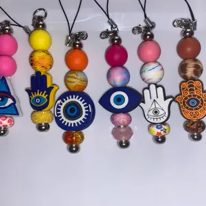 Evil Eye/ moon and star cellphone charm strap Smartphone
