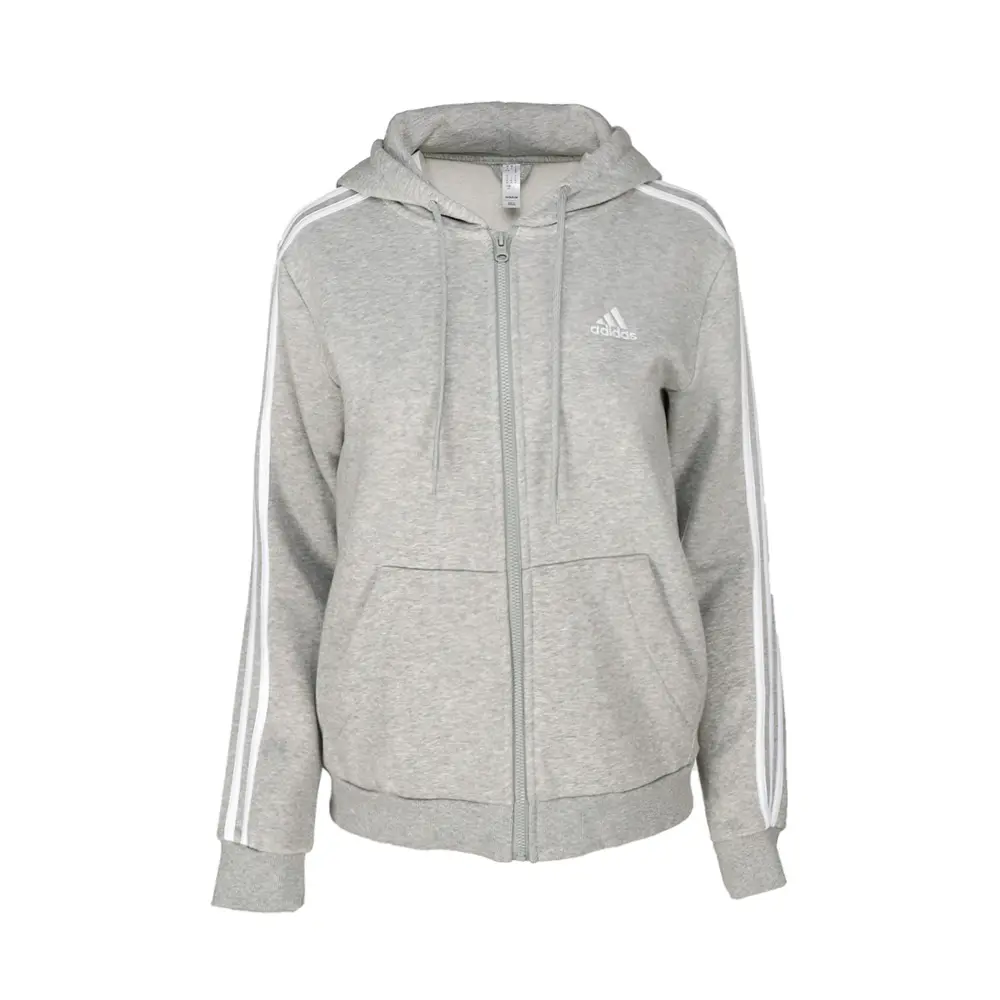 adidas Mens Essentials Fleece 3-Stripes Hoodie Casual Outerwear Casual - Grey