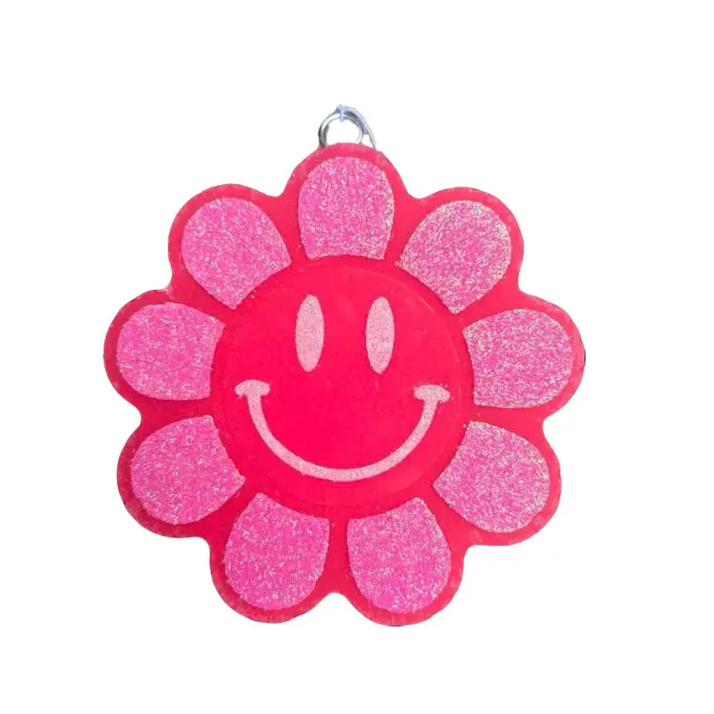Daisy Flower Car Freshie Custom Car Freshies Cute Aesthetic Flower with Smiley Face Car Air Freshener, Car Interior Accessories, Car Deodorizer Car Scent Interior Accessories For Car