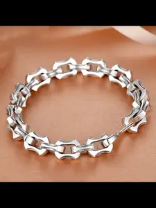 New Dragon Bone Bracelet Men Trendy Bold Punk Retro Fashion Chain Wristband Gift, Casual Ethnic Pattern Copper Hand Chain