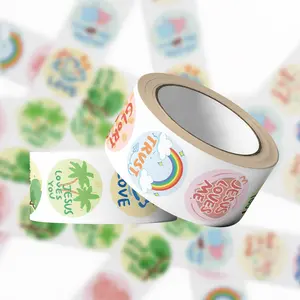 500 PCS Inspirational Christian Stickers Roll, Bible Journaling Supplies, Bible Verse Stickers for Journaling Water Bottles Laptop Skateboard, Motivational & Upliftin