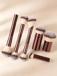 Brown Makeup Brush Gift Set Soft Bristles Contour Blush Brushes for Women On The Go Makeup |