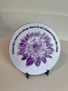 HueForge Art - Dahlia Quote with 3D Printed Stand - PLA Filament - 5"x5" - Minimalist Design - Home Office Decor - Gift Idea
