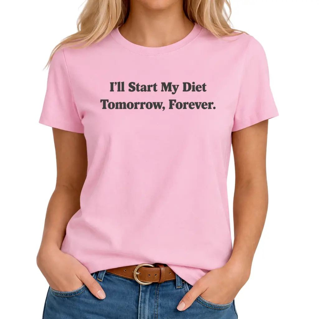 Milk Silk Tee with Humorous Quote – Perfect for Sharing Everyday Procrastination and Relatable Thoughts