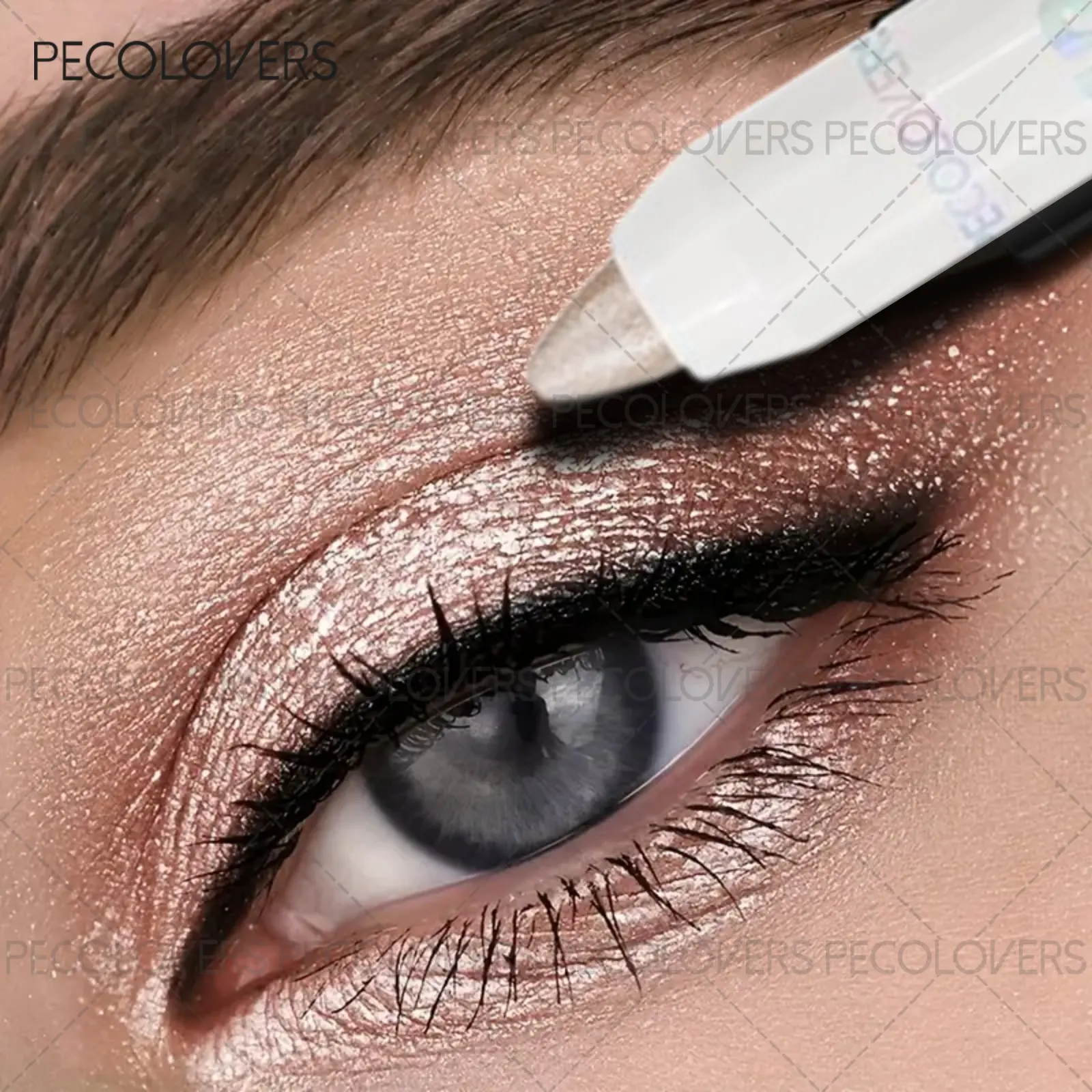 1PC Brown Eyeshadow Makeup Stick Cream Texture Shimmer Pencil Crayon Waterproof & Long Lasting- Ideal For Creating Stunning Eye Looks