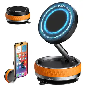 【DealsForYouDays】2.0 Foldable Magnetic Car Phone Holder - 20 N52 Magnets, Vacuum Suction Cup with Heat-Resistant Nano-Adhesive Base, Auto Accessories, Car Stuff, Phone Accessories for MagSafe Devices Car phone holder 360 degree rotation