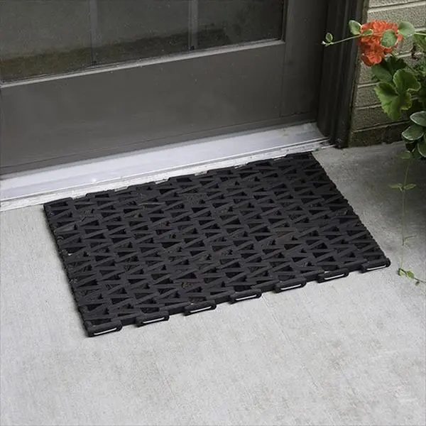 Durable Corporation 108H3048 Rubber Industrial Mat - 30 in. W x 48 in. L Durite 108, Herringbone Weave, Roll Up for Easy Cleaning, Ideal for Commercial Kitchens & Factories