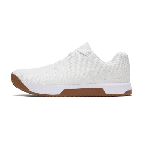 NOBULL Women's Outwork Edge (Impact) Shoe in White Gum - OG Strength Training Shoe, Durable Gym Trainer, Lifting Sneaker