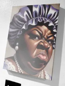 Stank Face #46. Black Bathroom Art Print.
