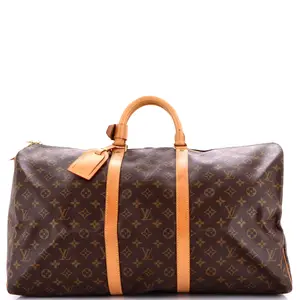 Pre-owned Louis Vuitton Canvas Coated Travel Bags Keepall Bag Monogram Canvas 55 by Rebag