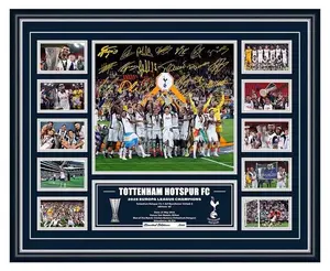 Tottenham Hotspurs FC 2025 Europa League Champions Signed Framed Memorabilia