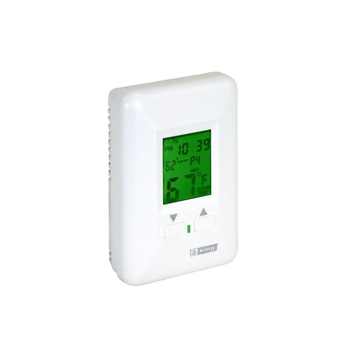 King Electric HWPT120 Reptile & Amphibian Adjustable Digital Thermostat Control - 12.5A, 120V, 2-Circuit, LCD, .9F @ 4.2A, 10A, 28% Saving, 44F to 95F, Cycling at Night, Energy-Saving Mode Timer, Pet Temperature Regulator