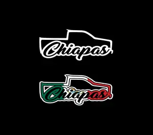 Chiapas Decal Troka Silhouette letters Decal Car Window Laptop Map Vinyl Sticker Mexico CHIS Mx Estado Trokas decal