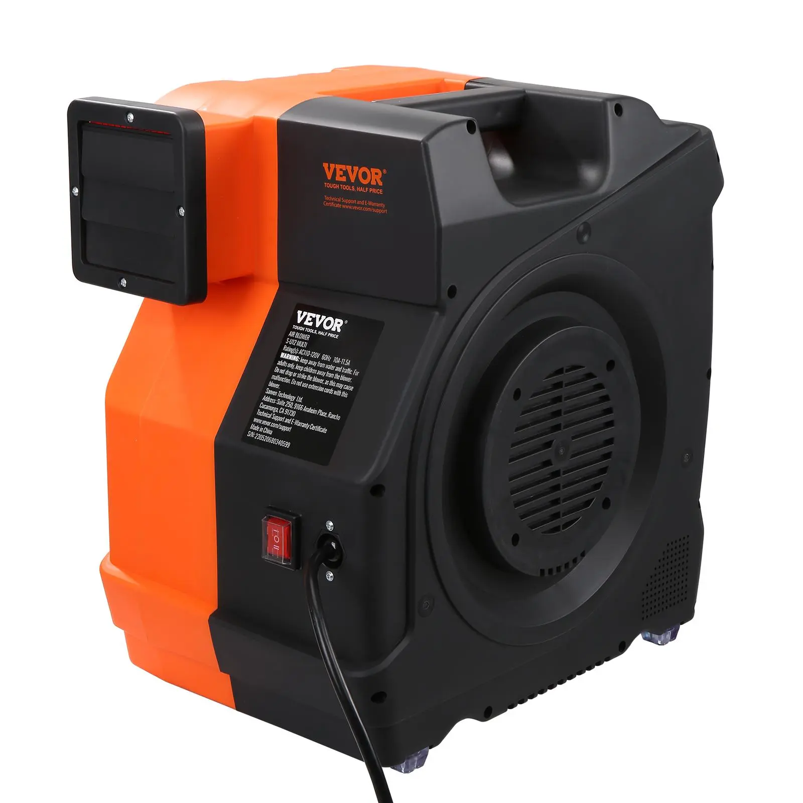 VEVOR Inflatable Blower,  , 1100W, 1.5 & 1.7 HP Bounce House Blower, Pump Commercial Air Blower for Inflatables, 3100 RPM Bouncy Castle Electric Fan for Bounce House, Waterslides, Tested to UL Standards#BacktoSchool