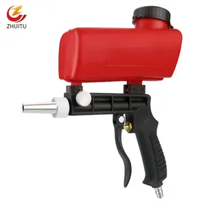 Adjustable Sandblasting Gun Portable Sand Blaster Sand Blasting Machine Mini Gravity Sandblasting Gun Paint Spray Refill Kit with Liners Disposable Fine Mesh Strainers paint  sprayer  kit Power Electric Sprayer kraft so raygun for diy
