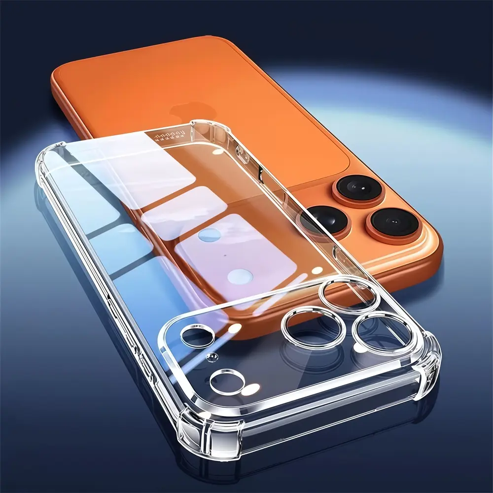 Shockproof Protective Silicone Case For iPhone 17 16 15 14 13 12 Mini Pro Xs Max 17e 16e XR 7 8 6 6s Plus Air SE 2020 2022 Soft Clear Cover