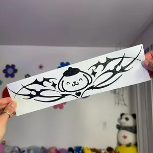 Puppy with Hat Tramp Stamp Vinyl Car Decal Cute Design for Laptop Window Funny Cute Bumper Sticker Vinyl Decal