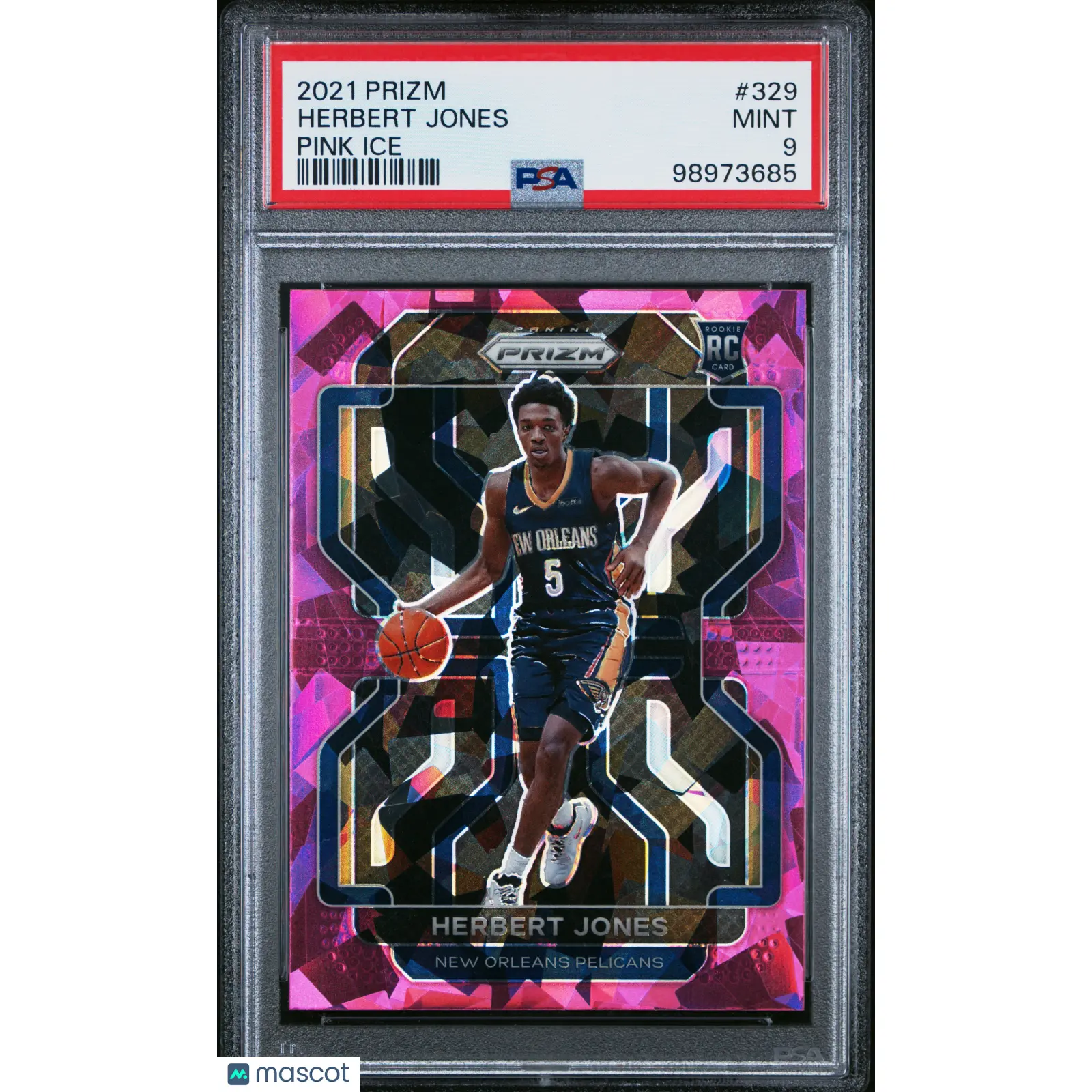2021 Panini Prizm Herbert Jones #329 Pink Ice PSA 9