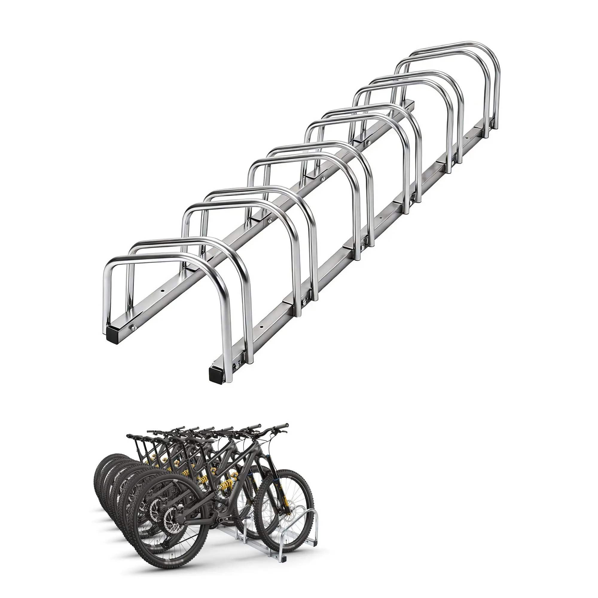 GARVEE Bike Floor Stand, Freestanding Bike Parking Rack for Garage, Heavy Duty Bicycle Storage Organizer Fit 22-28" Wheels & 2.2" Tire Width,Indoor Outdoor Bike Storage Stand for Home, Apartment, Bike Shop