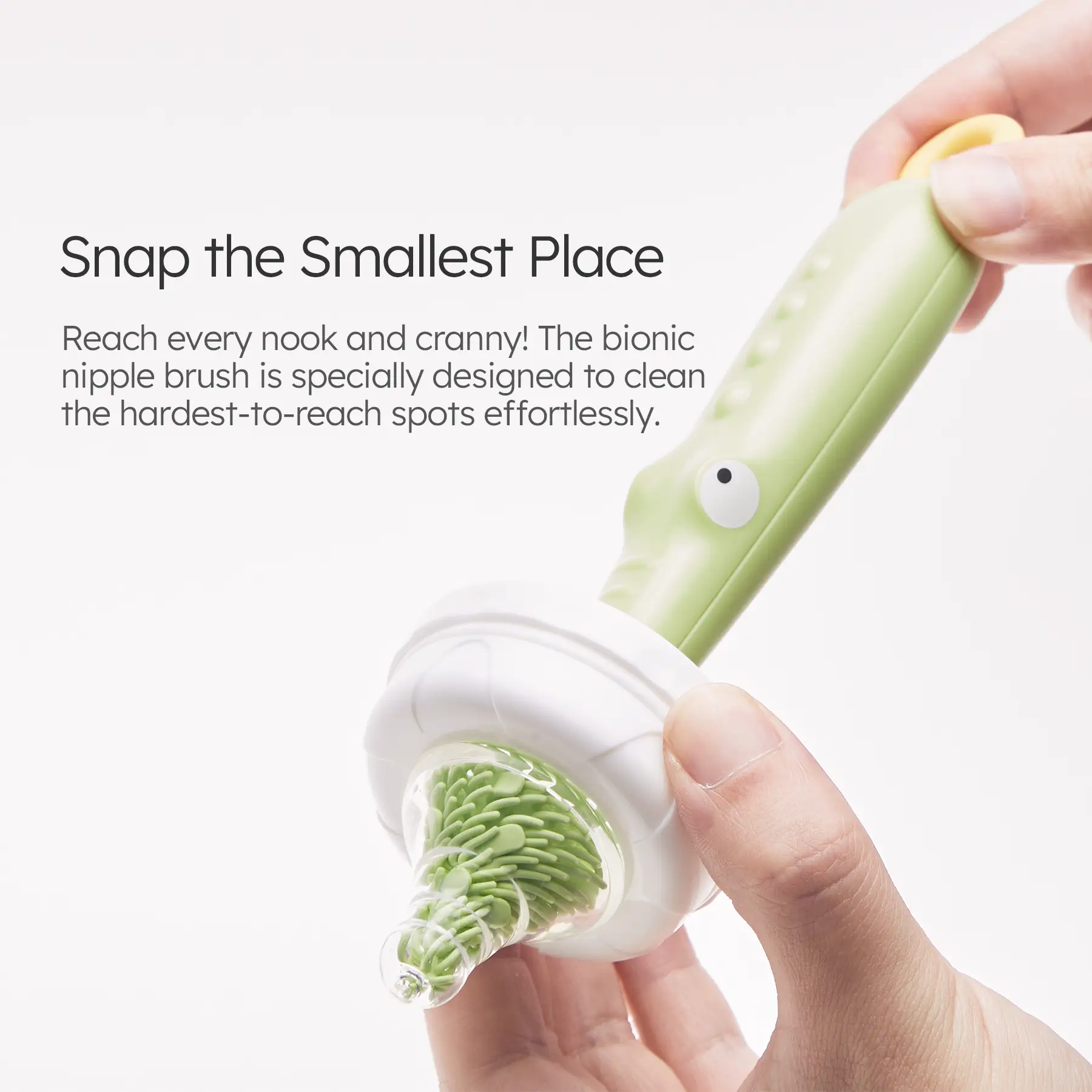 MAMZING Baby Bottle Brush Kit, Detachable Water Bottle Cleaner Brush for Baby Bottle, Breast Pumps and Nipples, Green