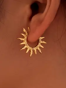 Bohemian Style Beach Inspired Sunflower Earrings, Unisex Daily & Vacation Jewelry, Boho Style Jewelry, Affordable Holiday Gift, All-Season Wear, Elegant Craftsmanship, Fruit Veggie Earrings