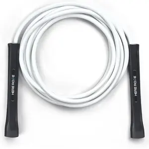 Hererope Classic Black & White 20% Heavier PVC Speed Jump Rope for Boxing, Fitness & Cardio