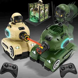 Remote Control Battle Tank Set for Kids Ages 6-10, Simulated Shooting Interactive Play, Perfect Gift for Birthday & Holidays