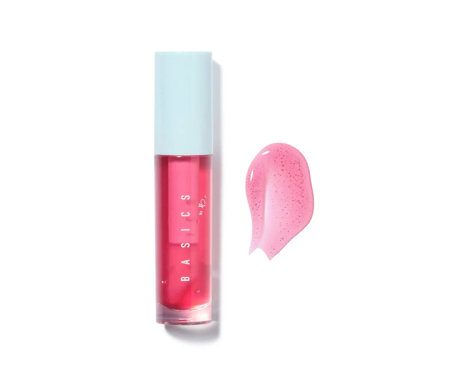 Basics by B Luxe Hydrating Lip Oil - Lightweight Lipgloss, Vegan Cruelty-Free Cosmetic, Berry Scented Tinted Lip Glow, Shea Butter + Jojoba Oil, 4H Moisture, Colorless Compact for Daily Hydrate Needs