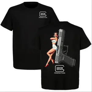 Glock Perfect Sexy Women's T-Shirt, vintage gun tactical T-shirt, is an excellent choice for gun enthusiasts, featuring a tactical style graphic tee