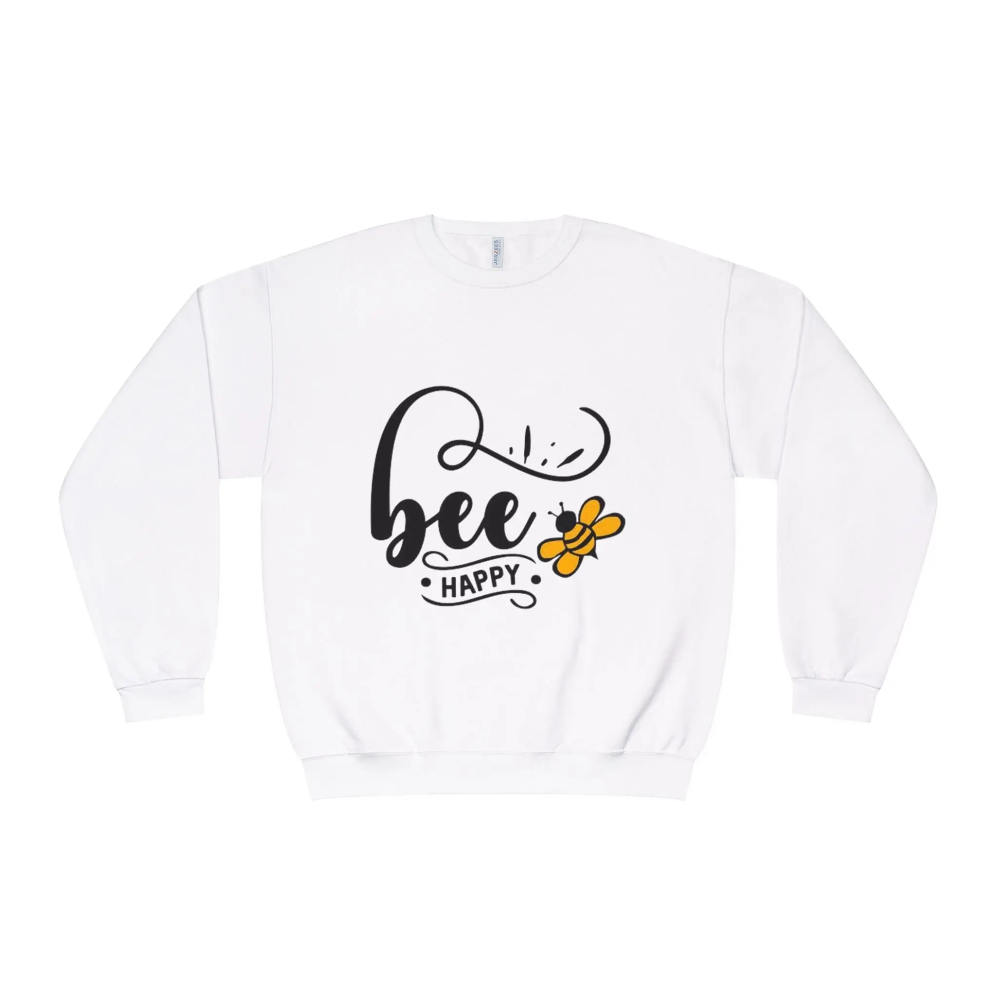 Bee Happy Series - "Bee Happy." Unisex NuBlend Crewneck Sweatshirt