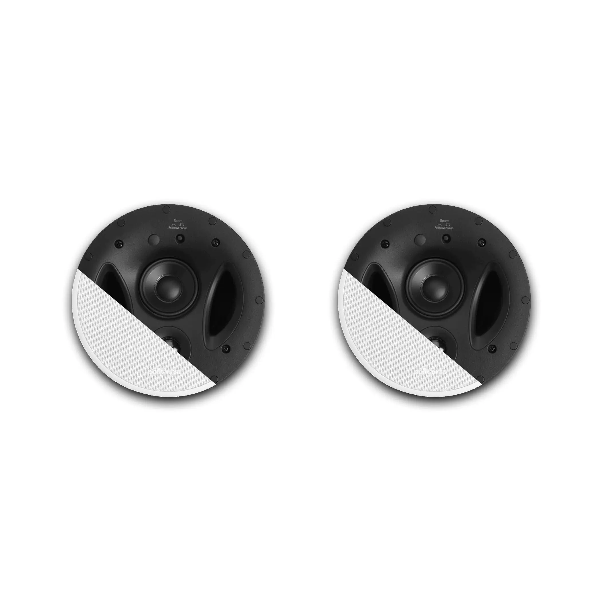 Polk Audio 70-RT 3-Way In-Ceiling Surround Sound Speakers (4 Pack) - 34Hz-27000Hz Frequency Response, 8.13in Dia., for Home Audio System Music Setup & Watch Party Upgrades