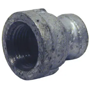 212 MAIN Galvanized Reducing Coupling Water Pipe Adapter - Pannext Fittings G-RCP0302, 0.38x0.25 in., Reduction Type, Threaded Joint for Sailing Water Sports