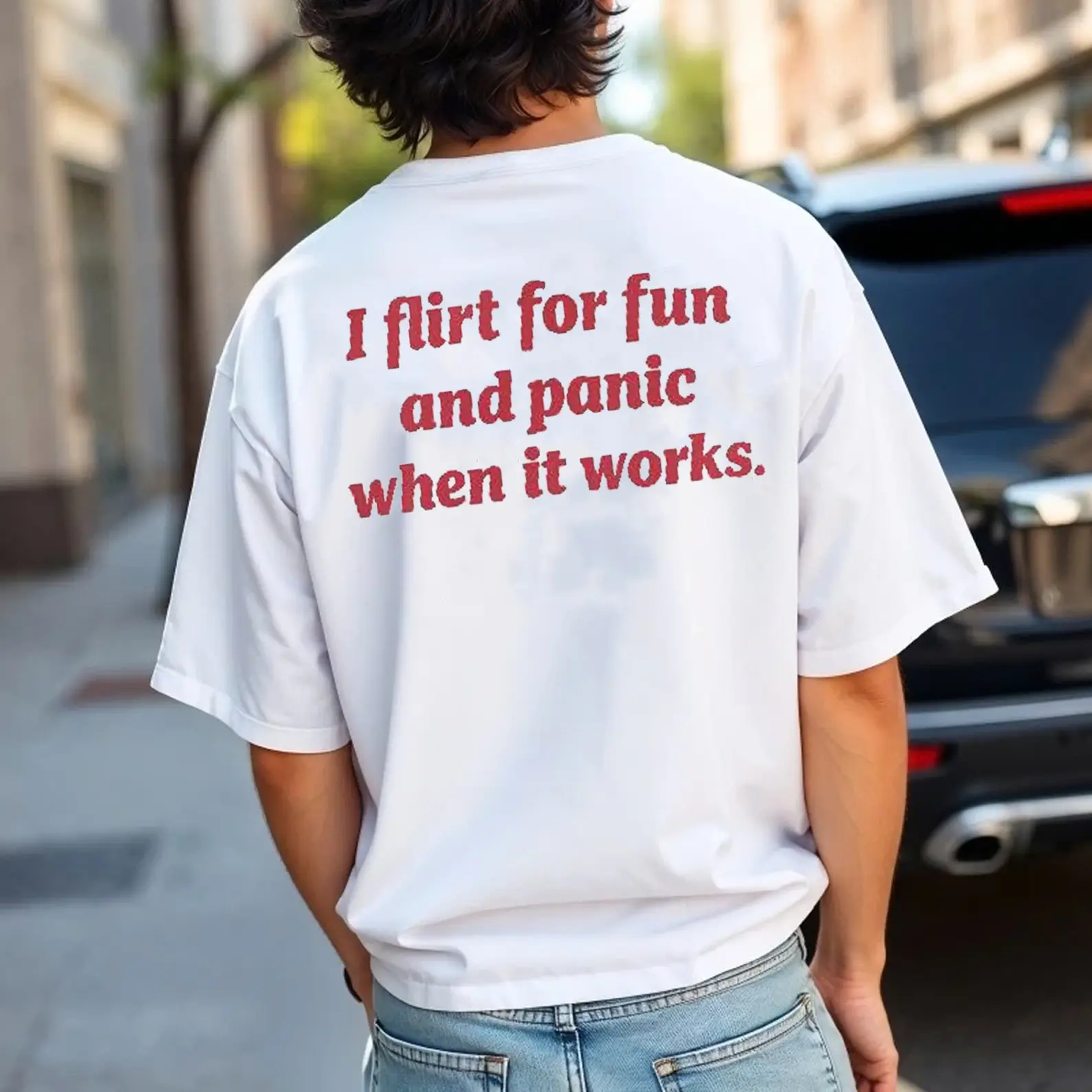 I Flirt For Fun And Panic When It Works T-shirt, Funny Flirting Shirt