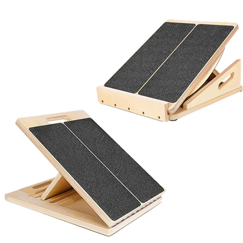 Professional Wooden Slant Board – Adjustable Incline Calf Stretcher for Stretching, Squats, Rehab & Balance Training | Basic & 2-in-1 Options, Great F