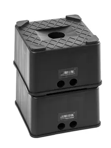 Trailer Jack Blocks, Set Of 2, 6-Inch High Leveling Blocks With 6,000-Pound Capacity For RVs, Designed For Fifth Wheels And Travel Trailers, Easy Stabilization On Uneven Surfaces, Durable And Weather-Resistant Construction